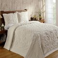 Better Trends Better Trends SHAS2036IV Ashton Medallion Teal Chenille Sham; Ivory - King Size SHAS2036IV